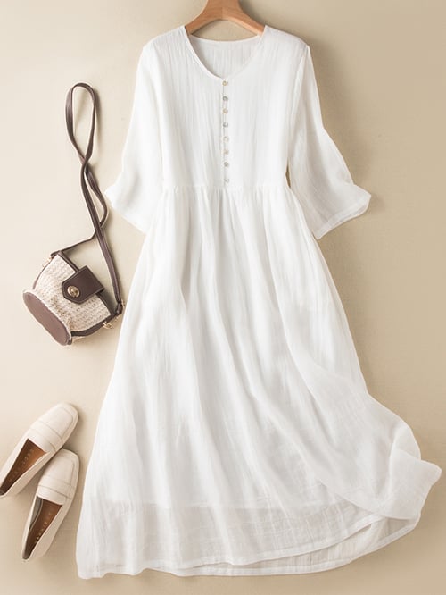 Orielle - Robe élégante à col en V