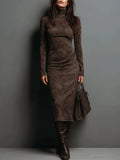 Meredith - Robe midi chic et décontractée