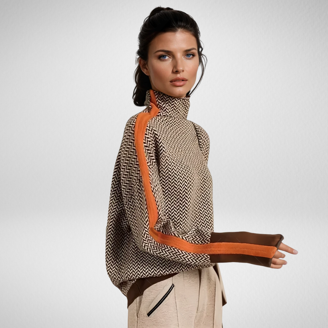 Halirra - Pull à col roulé chic et décontracté