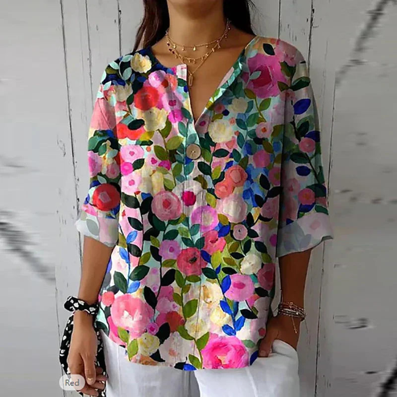 Kiana - Blouse printanière élégante à fleurs