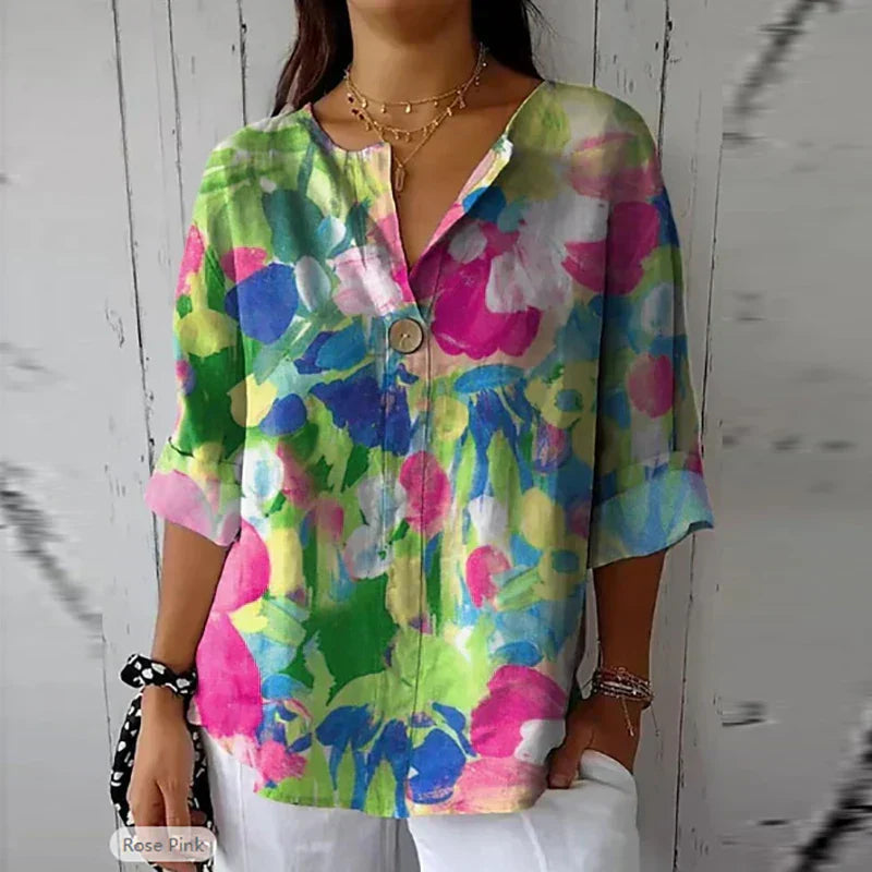 Kiana - Blouse printanière élégante à fleurs
