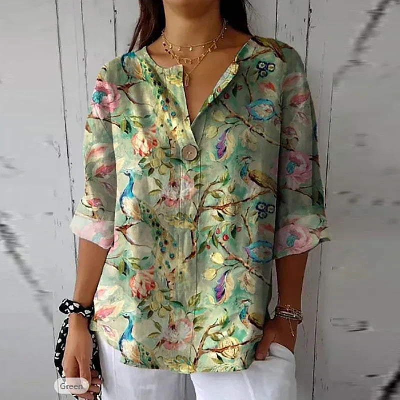 Kiana - Blouse printanière élégante à fleurs