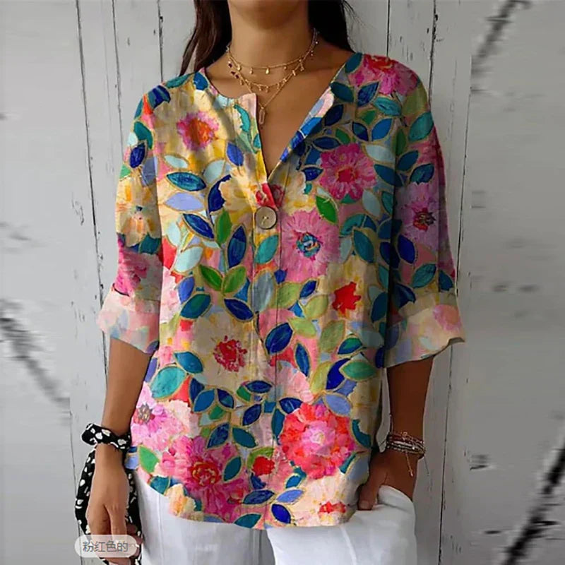 Kiana - Blouse printanière élégante à fleurs