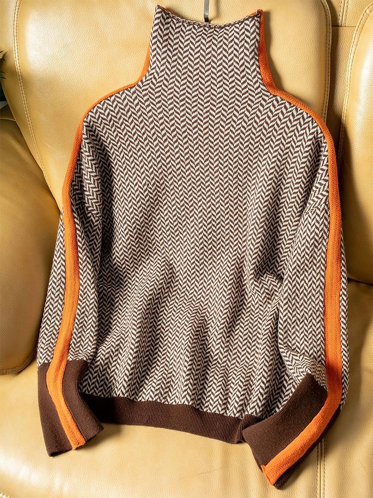 Halirra - Pull à col roulé chic et décontracté