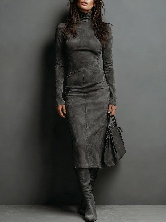 Meredith - Robe midi chic et décontractée